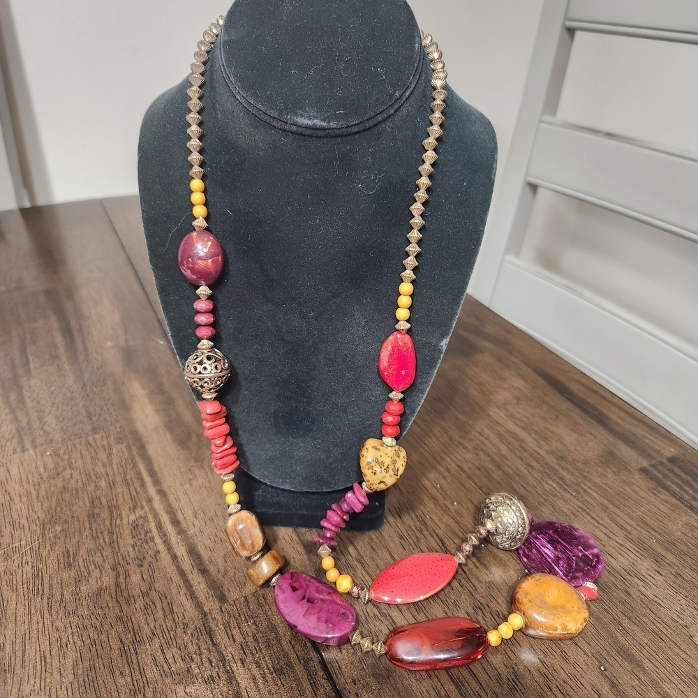 Fashion Jewelry Multicolor Beaded Necklace